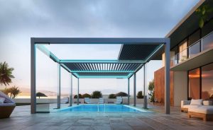 piscina com cobertura retrátil tipo brise