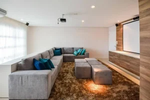 puff quadrado na decoração