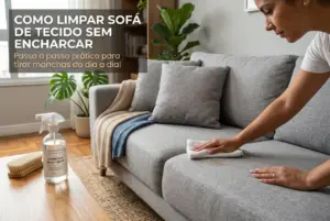Como limpar sofá de tecido sem encharcar: passo a passo para manchas do dia a dia